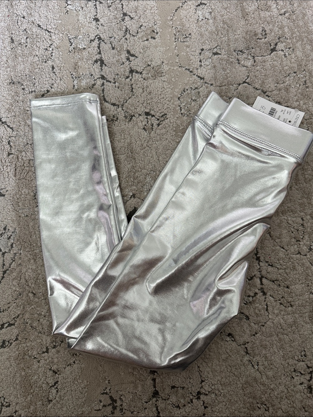 Crewcuts Metallic Silver‎ Kids Leggings